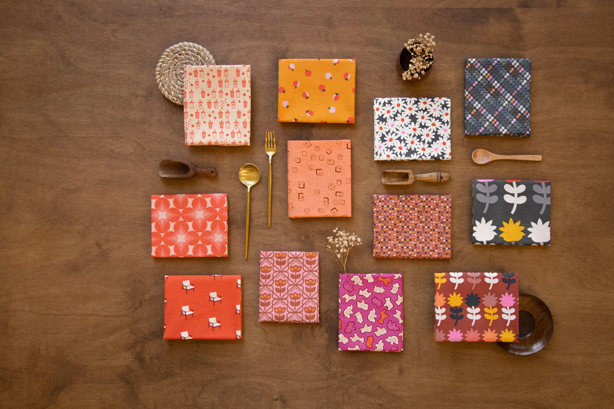 Fat Quarter Bundle Precuts Stoffset Patchworkstoffe kaufen Deutschland Der Rabe im Schlamm Art Gallery Fabrics Dana Willard Cinnamon Toast