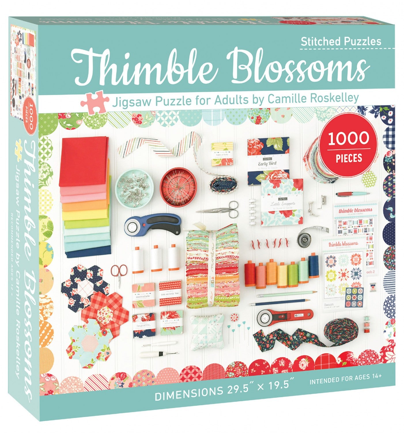 Der Rabe im Schlamm Quiltshop Deutschland kaufen Puzzle Thimble Blossoms Camille Roskelley 1000 Teile Geschenk Nähen Quilten
