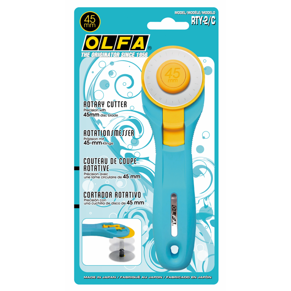 Der Rabe im Schlamm Quiltshop Deutschland Rollschneider 45 mm Olfa aqua