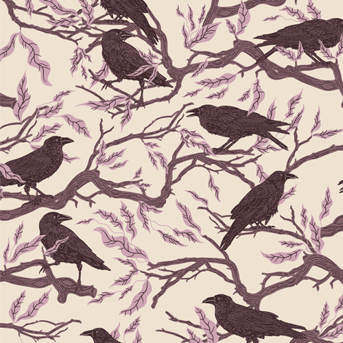 Der Rabe im Schlamm Patchworkstoffe kaufen Quiltshop Deutschland Art Gallery Fabrics Halloween Ghostly Haunted Raben