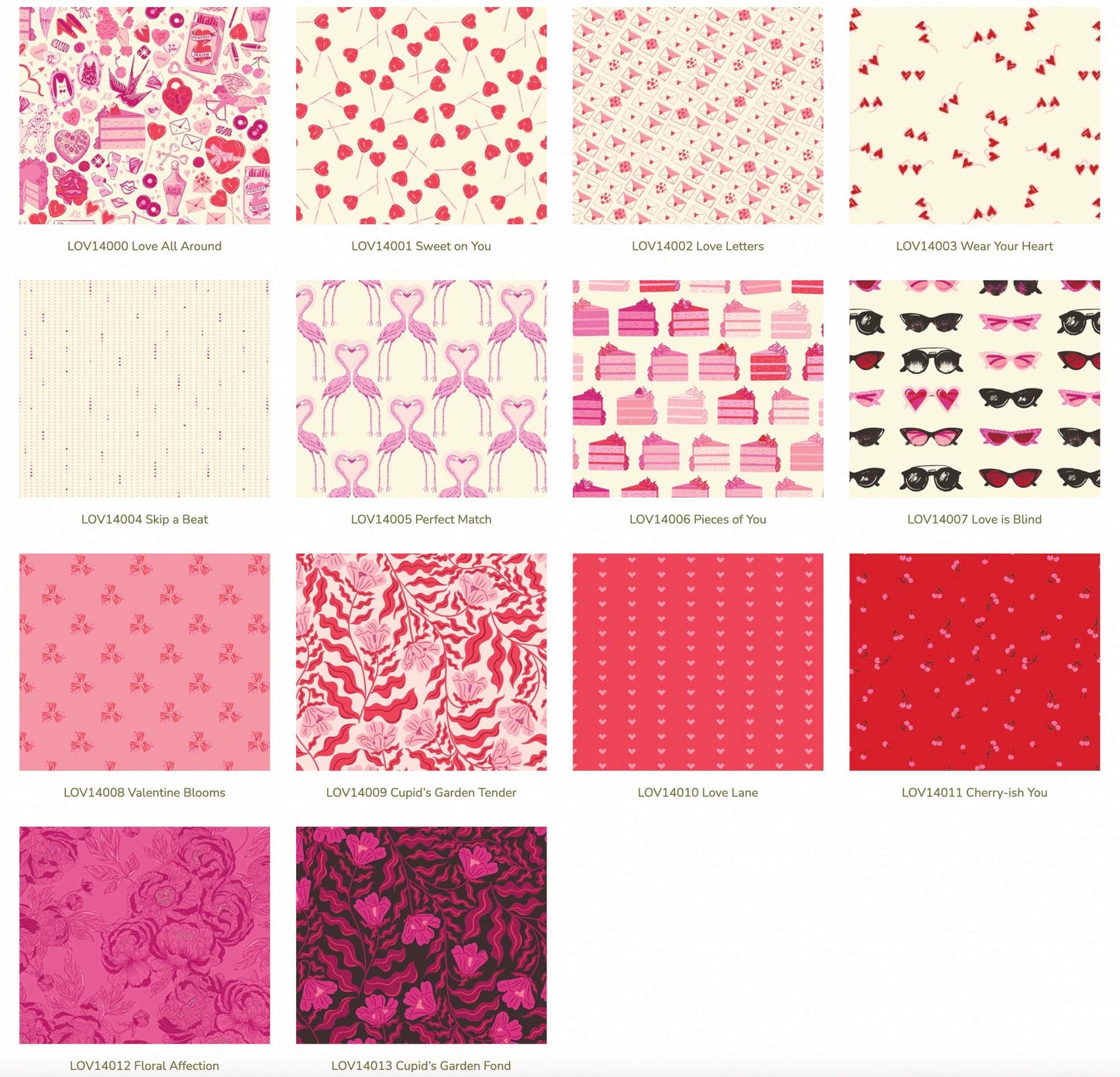 Der Rabe im Schlamm Layer Cake kaufen 10" squares Precuts Fabric Wonders Art Gallery Fabrics AGF studio Love Struck