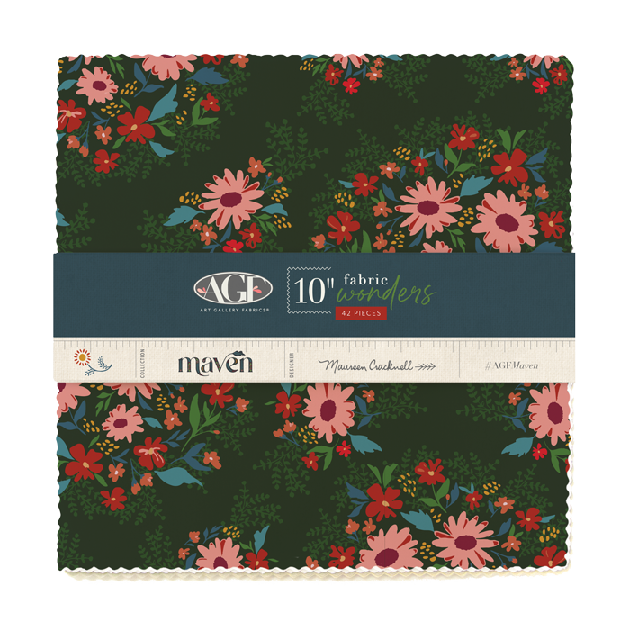 Der Rabe im Schlamm Patchworkstoffe kaufen Quiltshop Deutschland Art Gallery Fabrics Precuts Fabrics Wonders 10“ squares Layer Cake Maven Maureen Cracknell