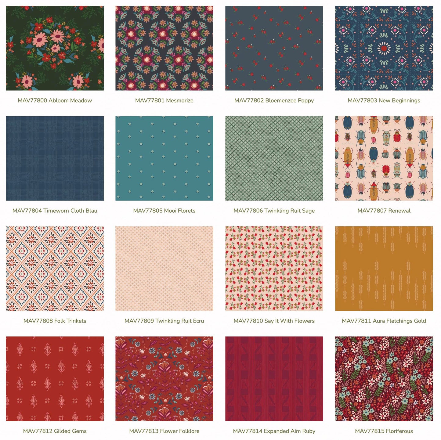 Der Rabe im Schlamm Patchworkstoffe kaufen Quiltshop Deutschland Art Gallery Fabrics Precuts Fabrics Wonders 10“ squares Layer Cake Maven Maureen Cracknell