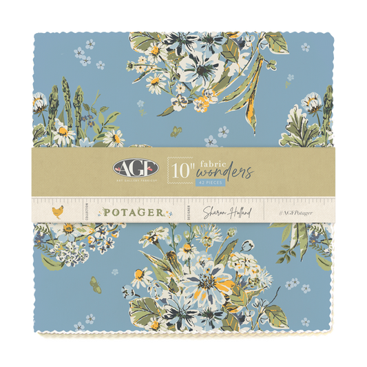 Der Rabe im Schlamm Precuts Layer Cake 10 inch Fabric Wonders squares Patchworkstoff Art Gallery Fabrics Sharon Holland Potager