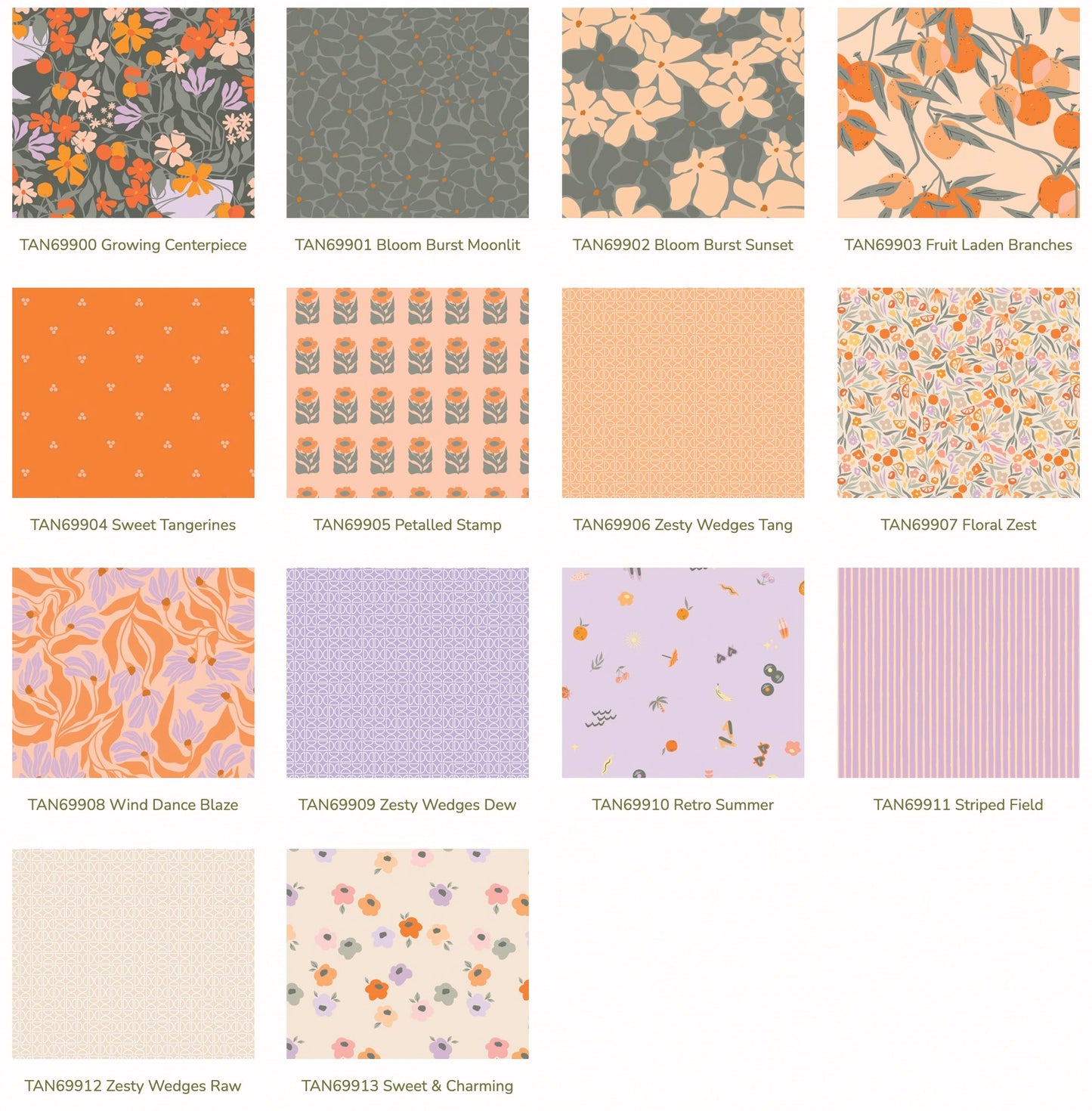 Fat Quarter Bundle Stoffset Patchworkstoffe kaufen Deutschland Der Rabe im Schlamm Art Gallery Fabrics AGF Studio Tangerine