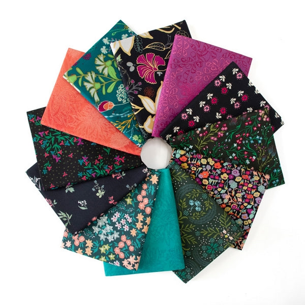 Der Rabe im Schlamm Fat Quarter Bundle Stoffpaket Precuts kaufen Deutschland Art Gallery Fabrics Bundle Up Nightbloom