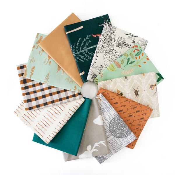 Der Rabe im Schlamm Fat Quarter Bundle Stoffpaket Precuts kaufen Deutschland Art Gallery Fabrics Bundle Up Woods
