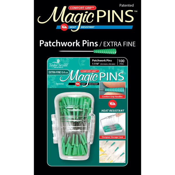 Taylor Seville Magic Pins Patchwork extrafein Stecknadeln kaufen Der Rabe im Schlamm Quiltshop Deutschland