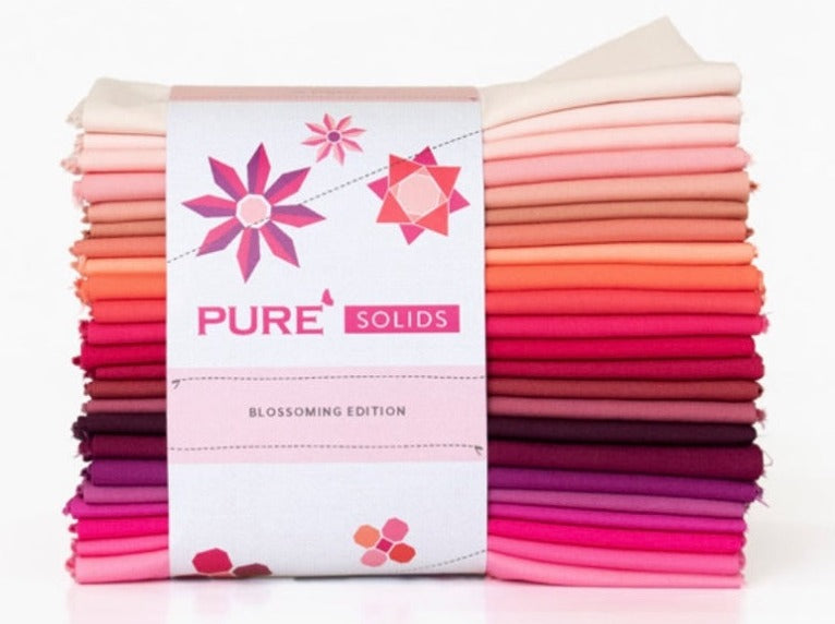 Fat Quarter Bundle Stoffset Patchworkstoffe kaufen Deutschland Der Rabe im Schlamm Art Gallery Fabrics Pure Solids Blossoming Edition