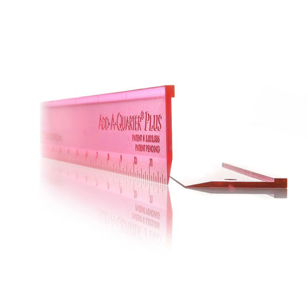 Der Rabe im Schlamm Quiltshop Deutschland Add a quarter plus pink Lineal 12 inch 6 inch FPP Foundation Paper Piecing Ruler