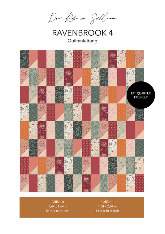Der Rabe im Schlamm Ravenbrook 4 Patchworkdecke Anfänger Quilt Quiltanleitung Quiltpattern deutsch Fat Quarter friendly Babydecke nähen Quilt für Männer
