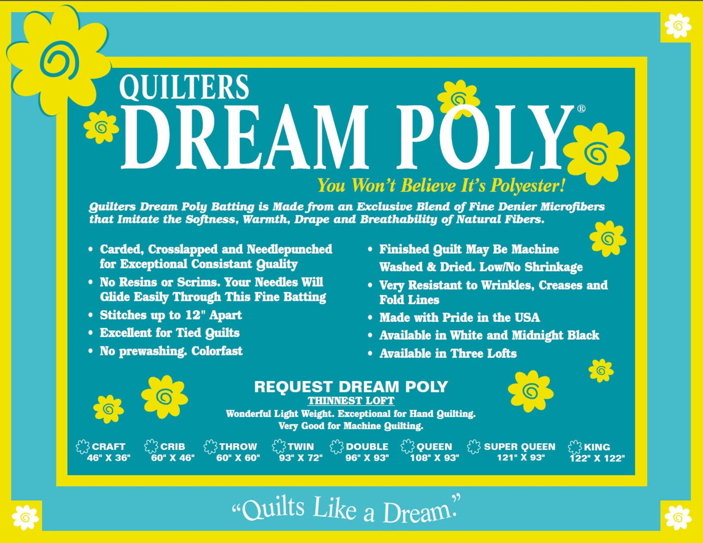 Polyestervlies Vlies Quiltvlies Quilters Dream Poly Request Twin Der Rabe im Schlamm kaufen