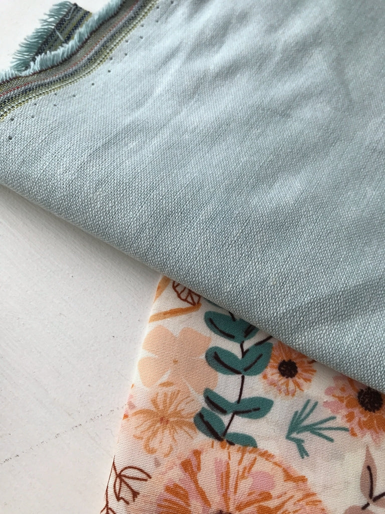 Quilt Kit Materialpackung Nähpaket Ravenbrook 1 Art Gallery Fabrics Bookish Essex yarn dyed Linen