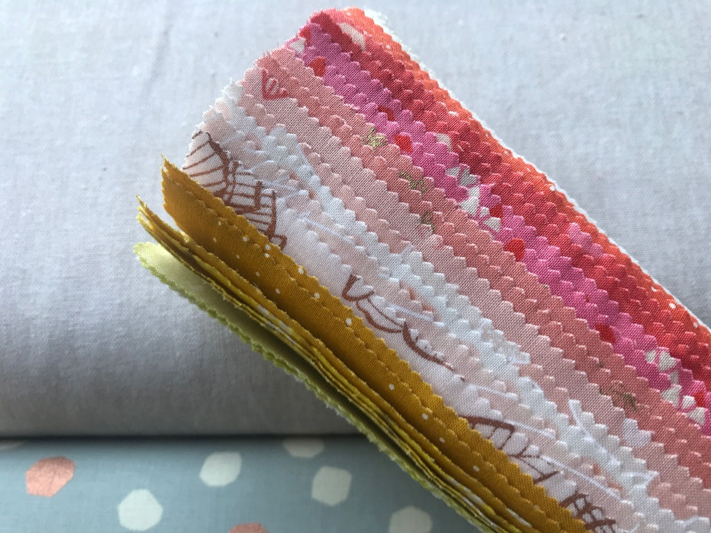 Quilt Kit Materialpackung Nähpaket Ravenbrook 1 Ruby Star Society First Light Essex yarn dyed Linen