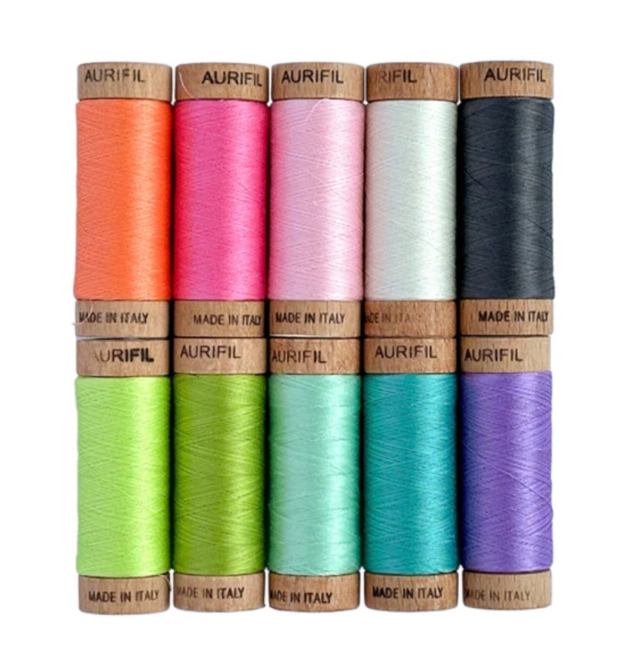 Aurifil Set Packung Kollektion kaufen Deutschland Der Rabe im Schlamm Tula Pink Neon Untamed 80 wt