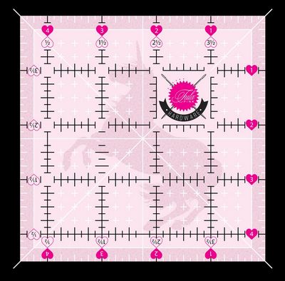 Der Rabe im Schlamm Quiltshop Deutschland Tula Pink Patchworklineal Ruler kaufen 4,5 inch non slip Anti  Rutsch