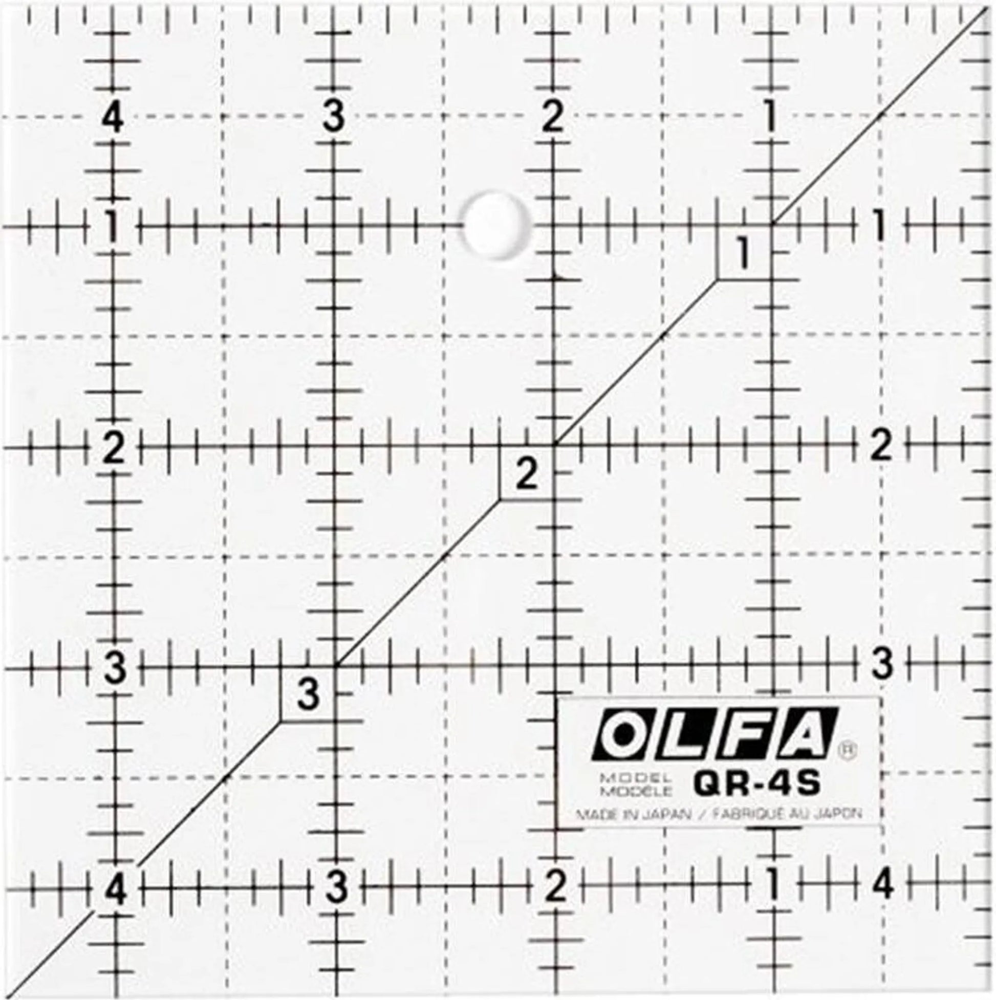Der Rabe im Schlamm Quiltshop Deutschland Olfa Frosted Patchworklineal Ruler kaufen 4,5 inch non slip Anti  Rutsch