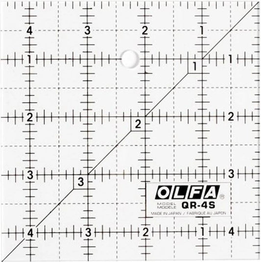 Der Rabe im Schlamm Quiltshop Deutschland Olfa Frosted Patchworklineal Ruler kaufen 4,5 inch non slip Anti  Rutsch