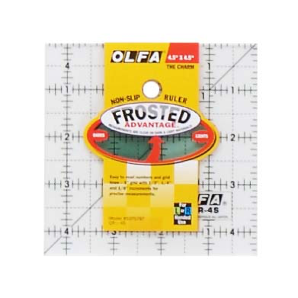 Der Rabe im Schlamm Quiltshop Deutschland Olfa Frosted Patchworklineal Ruler kaufen 4,5 inch non slip Anti  Rutsch
