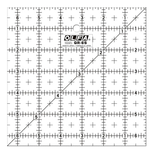 Der Rabe im Schlamm Quiltshop Deutschland Olfa Frosted Patchworklineal Ruler kaufen 6,5 inch non slip Anti Rutsch