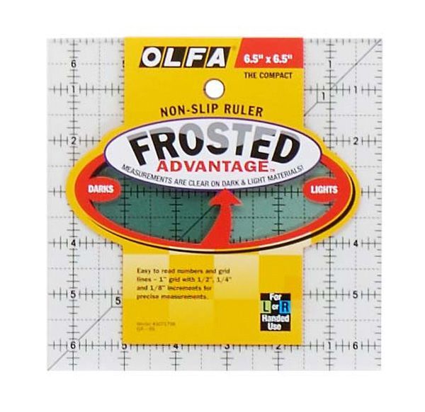 Der Rabe im Schlamm Quiltshop Deutschland Olfa Frosted Patchworklineal Ruler kaufen 6,5 inch non slip Anti Rutsch