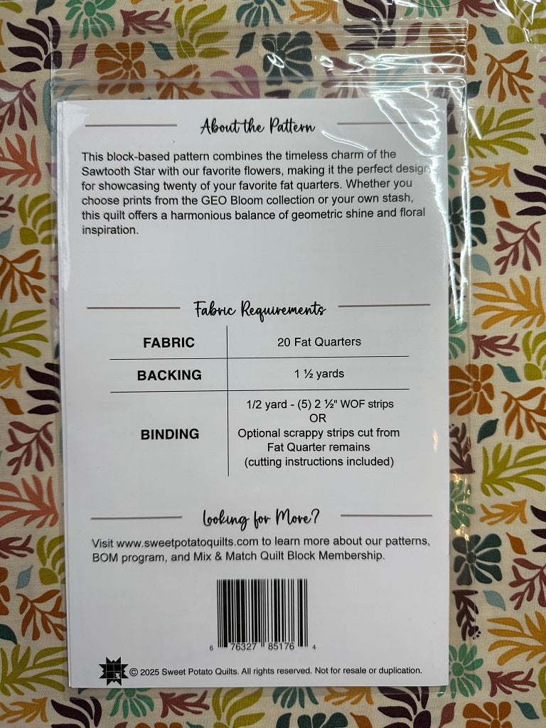 Quilt Kit  Der Rabe im Schlamm Deutschland kaufen Art Gallery Fabrics Geobloom Bloom & Shine