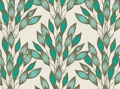 Der Rabe im Schlamm Meterware Patchworkstoff kaufen Art Gallery Fabrics Amy Sinibaldi Haven Brushed Leaves Jade