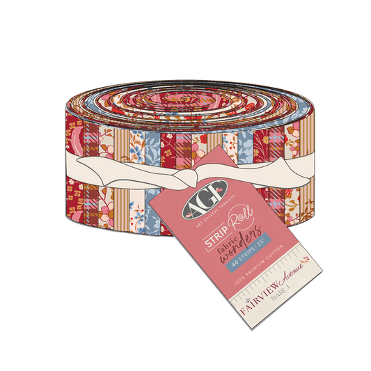 Jelly Roll 2,5 inch Strips Roll Precuts Stoffset Patchworkstoffe kaufen Deutschland Der Rabe im Schlamm Art Gallery Fabrics Bari J Fairview Avenue