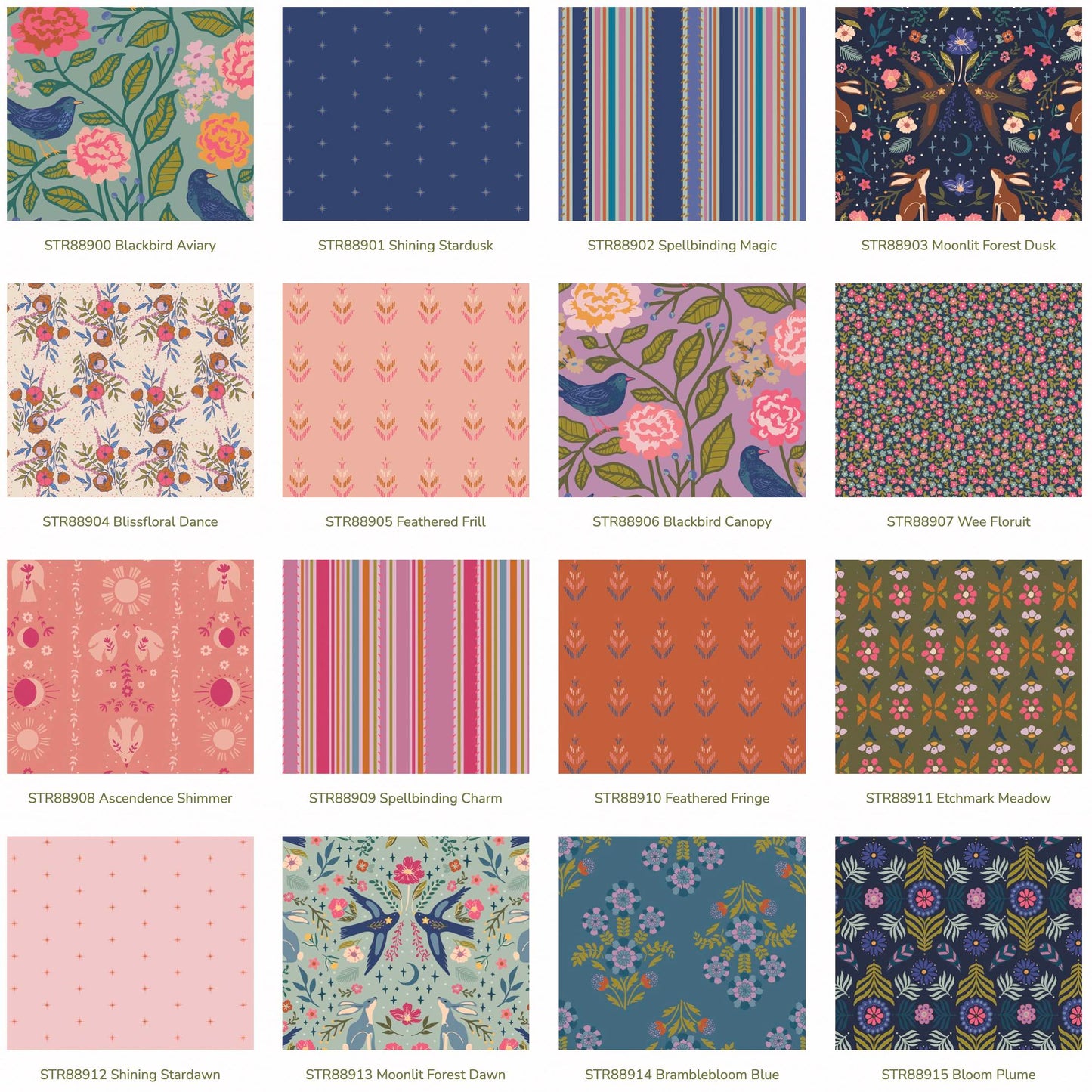 Der Rabe im Schlamm Patchworkstoffe kaufen Quiltshop Deutschland Art Gallery Fabrics Precuts Fabrics Wonders Fat Quarter Bundle Starling Maureen Cracknell Linen Blend