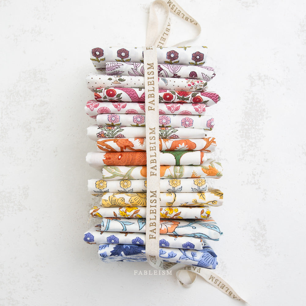 Fat Quarter Bundle Precuts Stoffset Patchworkstoffe kaufen Deutschland Der Rabe im Schlamm Fableism Indian Block Prints Cottage