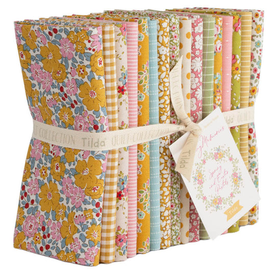 Der Rabe im Schlamm Fat Quarter Bundle Stoffpaket Precuts kaufen Deutschland Patchworkstoff Tilda Creating Memories Spring gelb 